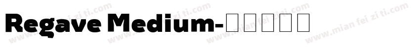 Regave Medium字体转换